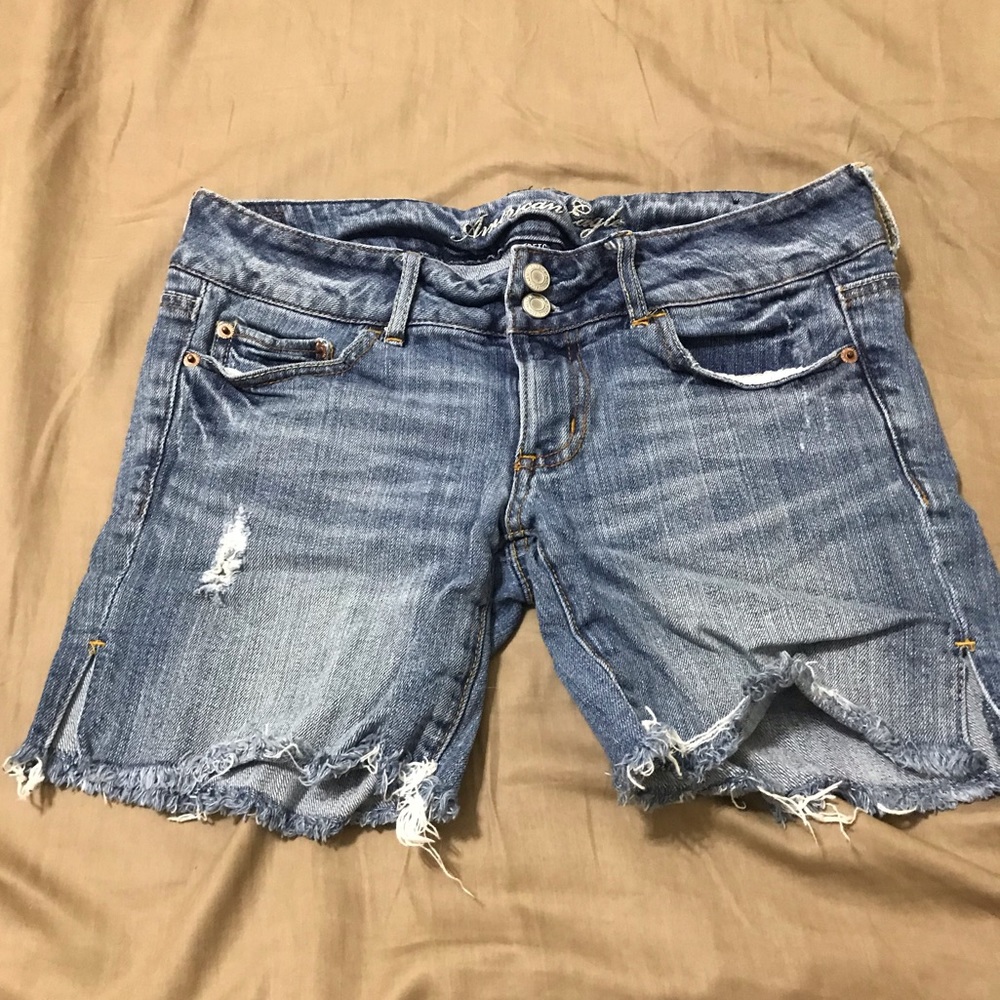 American eagle long jean shorts